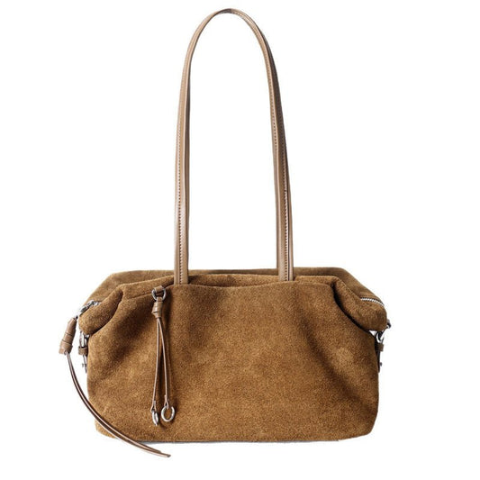 Leather Suede Business Shoulder Bag - zoraflux