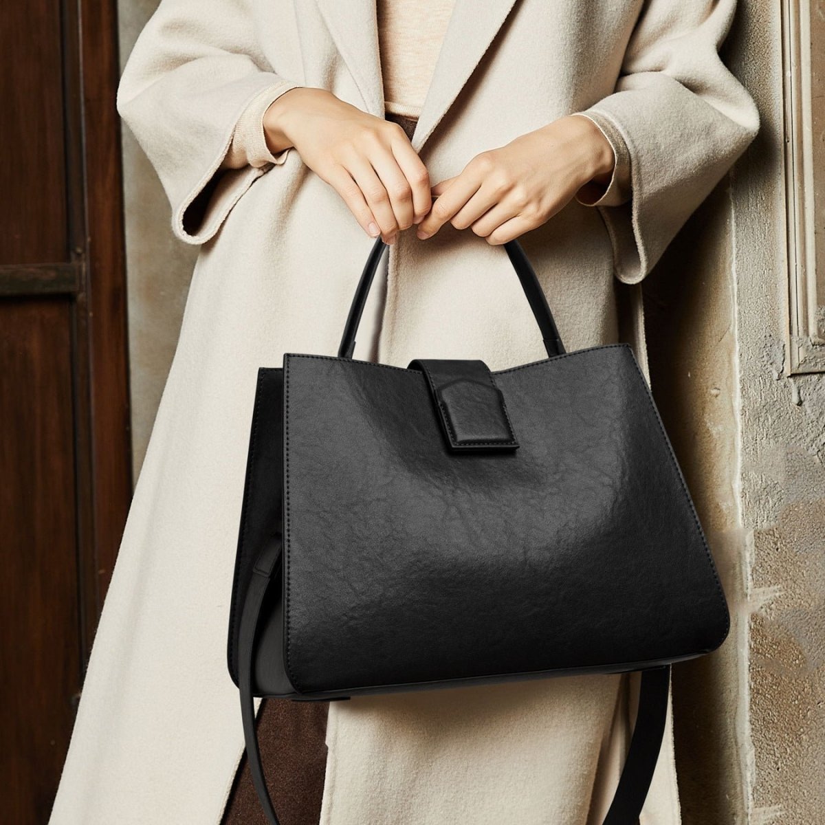 Leather woman fashion fall winter shoulder bag - zoraflux