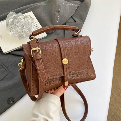 Leopard - patterned textured crossbody small bag - zoraflux