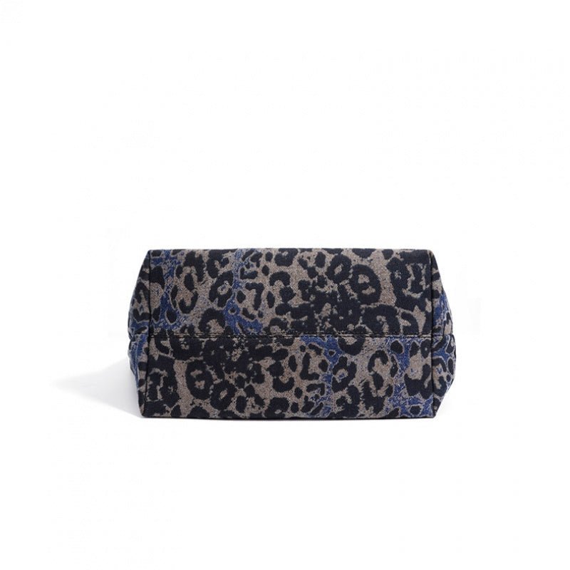 Leopard print camouflage canvas tote bag - zoraflux