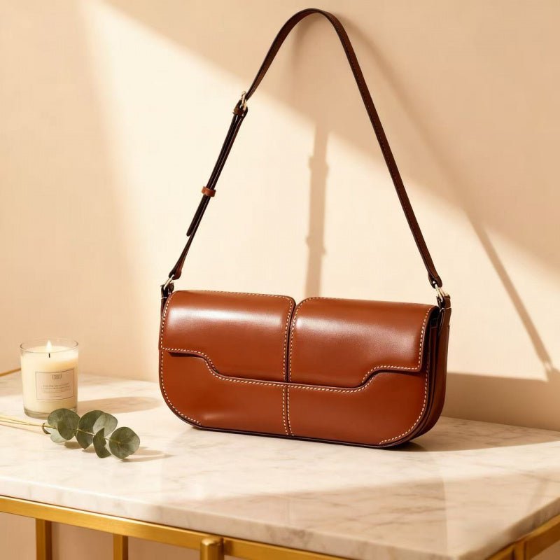 Light luxury leather shoulder crossbody bag - zoraflux