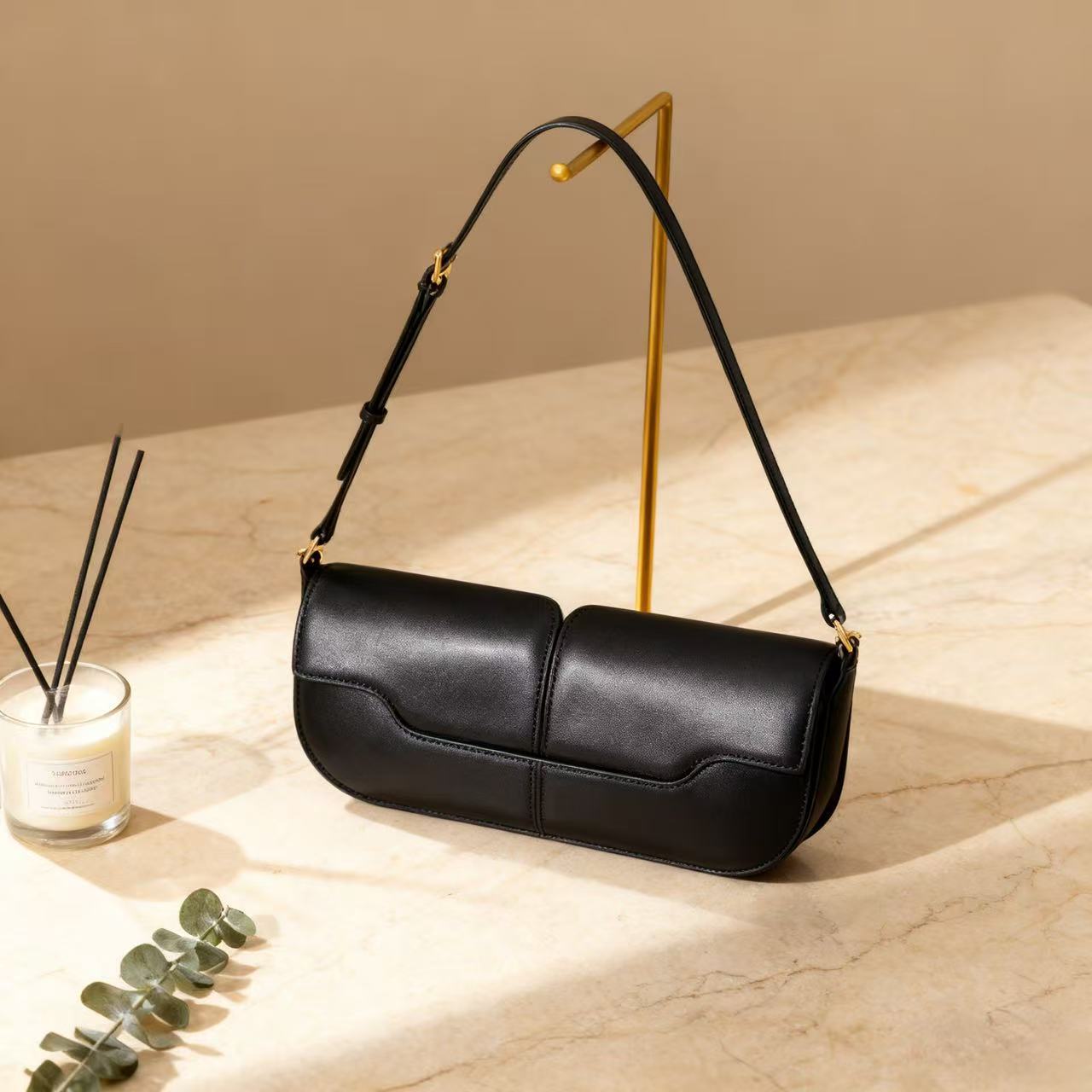 Light luxury leather shoulder crossbody bag - zoraflux