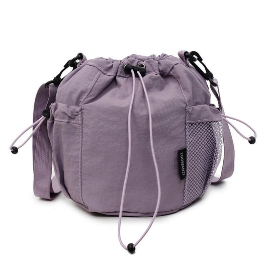 Lightweight and casual crossbody bag drawstring opening - zoraflux