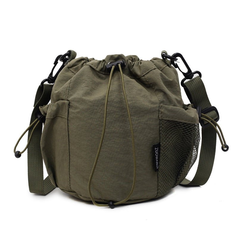 Lightweight and casual crossbody bag drawstring opening - zoraflux