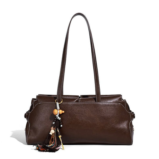 Lucky gourd pendant casual commuting single-shoulder bag - zoraflux