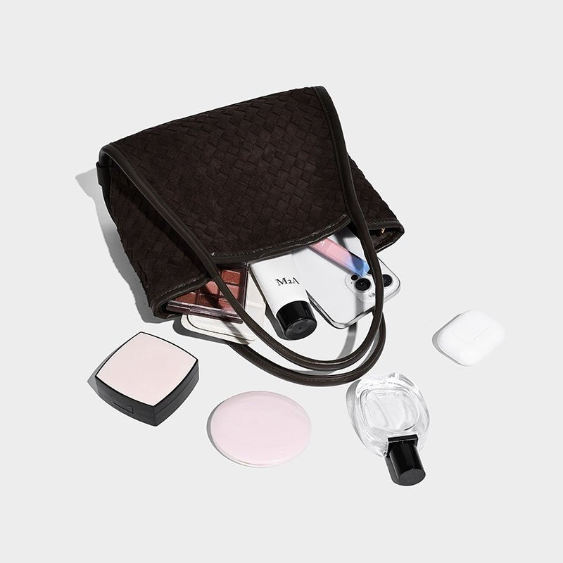 Matte hand-woven texture handbag free purse - zoraflux