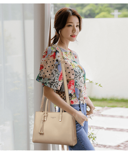 Multi - color commuter handbag - zoraflux