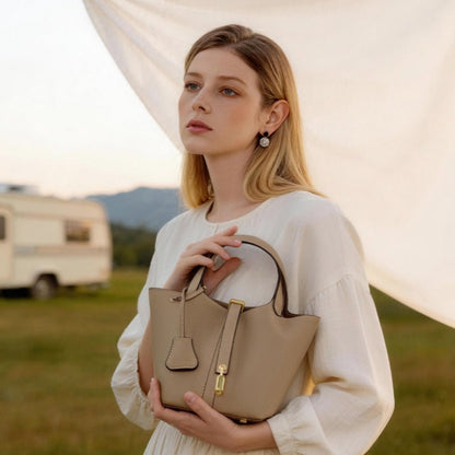 Multi-color Simple Bucket Bag - zoraflux