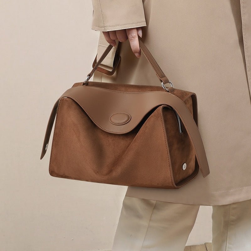 New cowhide retro style hand pillow bag - zoraflux