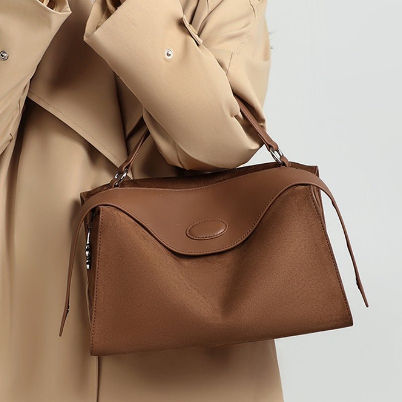 New cowhide retro style hand pillow bag - zoraflux