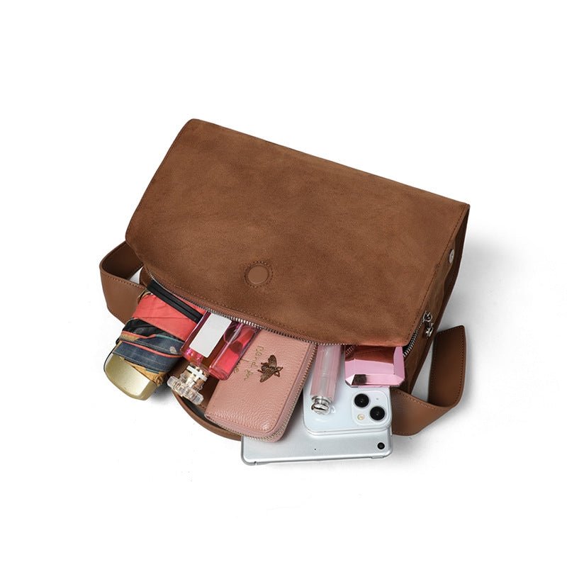 New cowhide retro style hand pillow bag - zoraflux