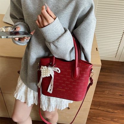 New Women Single Shoulder Crossbody Bucket Bag - zoraflux