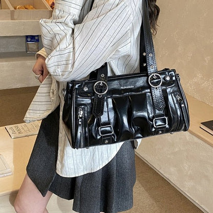 Personality trend underarm motorcycle tote bag - zoraflux