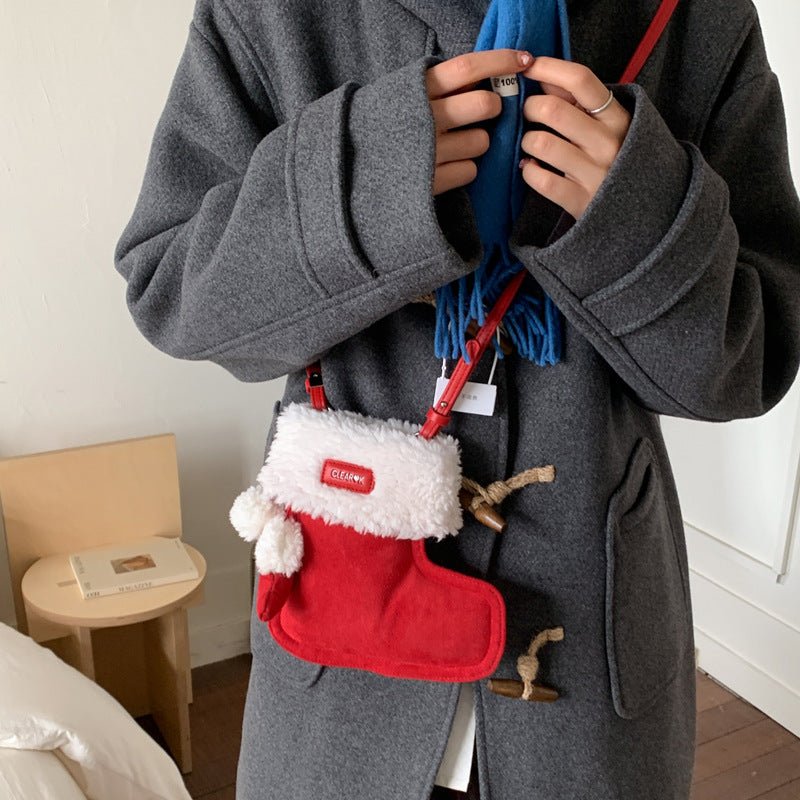 Personalized plush bag Christmas gift crossbody bag - zoraflux