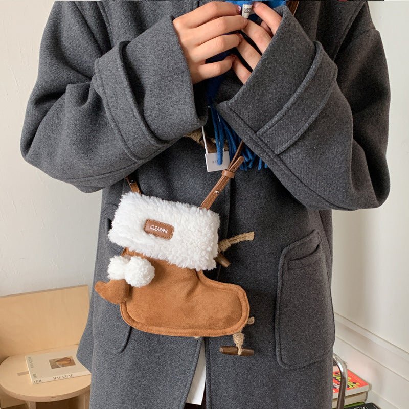 Personalized plush bag Christmas gift crossbody bag - zoraflux