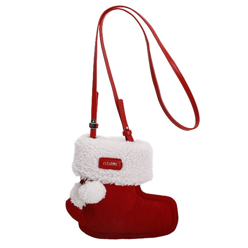 Personalized plush bag Christmas gift crossbody bag - zoraflux