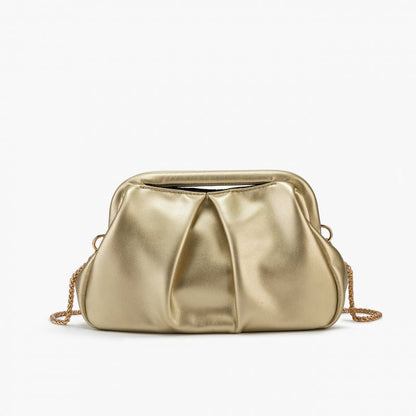 Pleated chain bag for the ladies' dinner - zoraflux