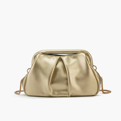 Pleated chain bag for the ladies' dinner - zoraflux