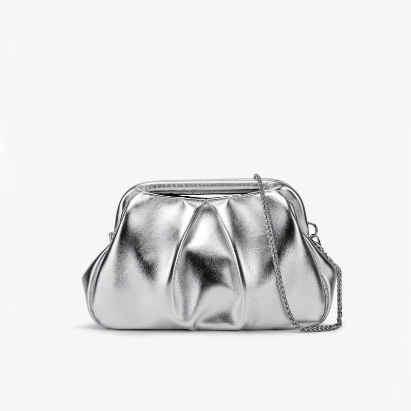 Pleated chain bag for the ladies' dinner - zoraflux
