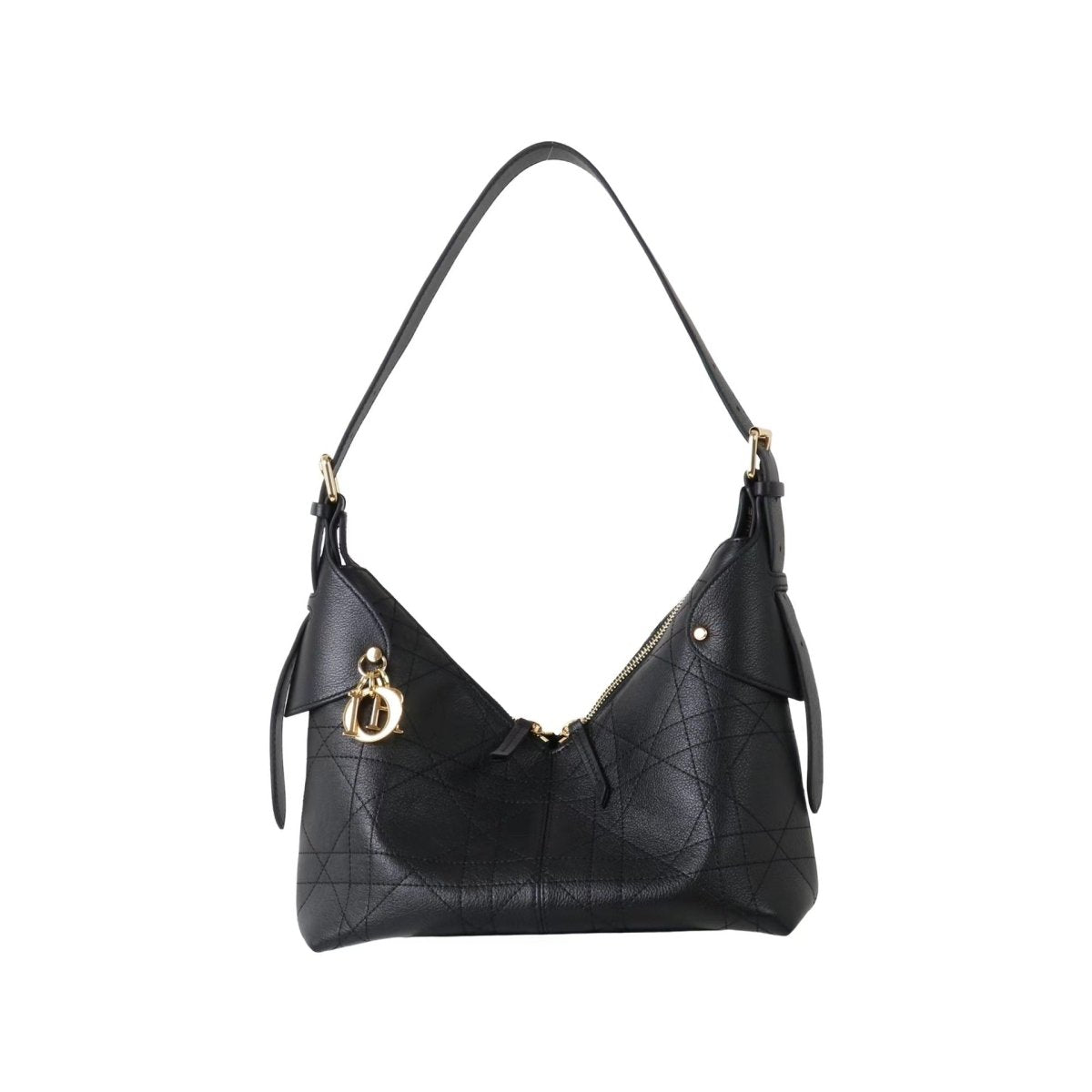 Pleated cowhide wicker pattern handbag - zoraflux