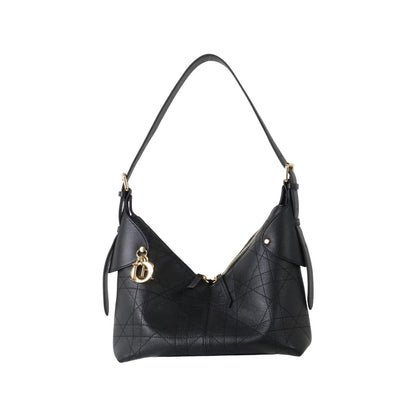 Pleated cowhide wicker pattern handbag - zoraflux