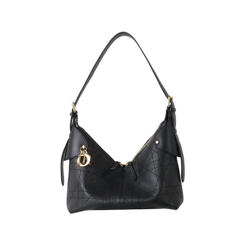 Pleated cowhide wicker pattern handbag - zoraflux