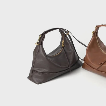 Simple lace-up single-shoulder bag for autumn and winter