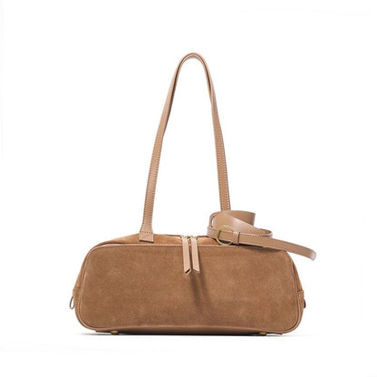 Retro matte leather bowling bag - zoraflux