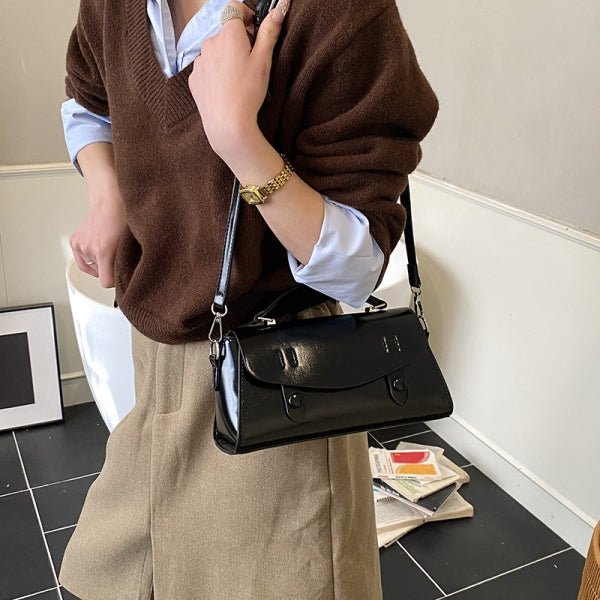 Retro square multi - color versatile crossbody bag - zoraflux