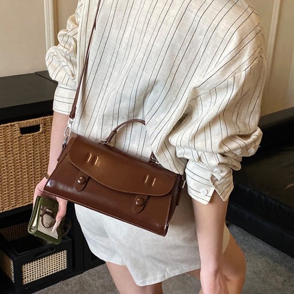 Retro square multi - color versatile crossbody bag - zoraflux