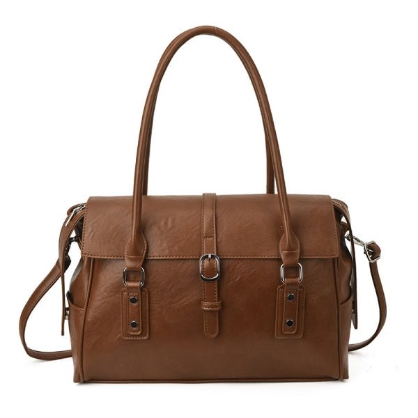 Retro-style Personalized Hardware Tote Shoulder Bag - zoraflux
