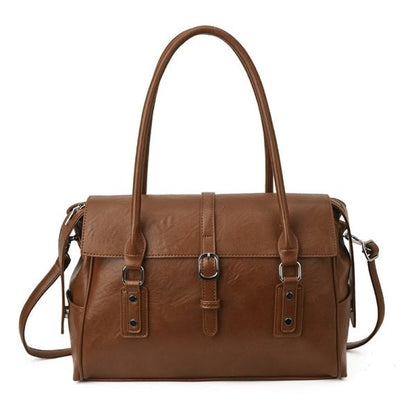 Retro-style Personalized Hardware Tote Shoulder Bag - zoraflux