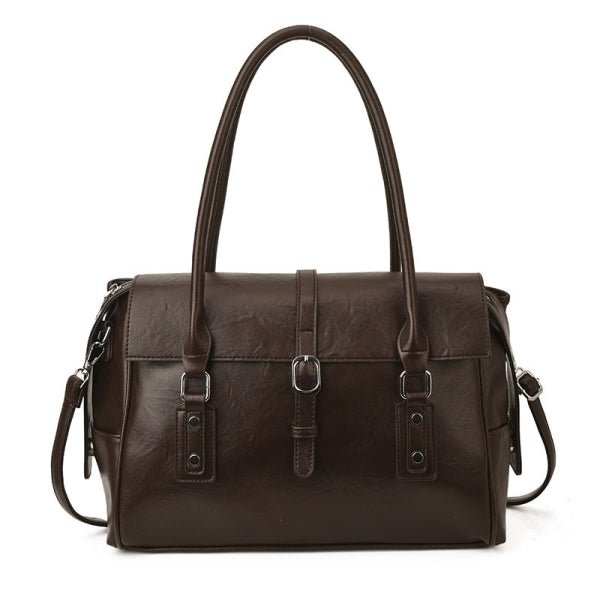 Retro-style Personalized Hardware Tote Shoulder Bag - zoraflux