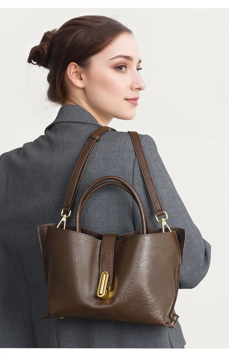 Retro vegetable - tanned cowhide crossbody bag - zoraflux