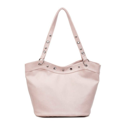 Rivet large capacity punk style tote bag - zoraflux