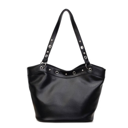 Rivet large capacity punk style tote bag - zoraflux