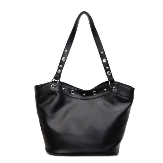 Rivet large capacity punk style tote bag - zoraflux