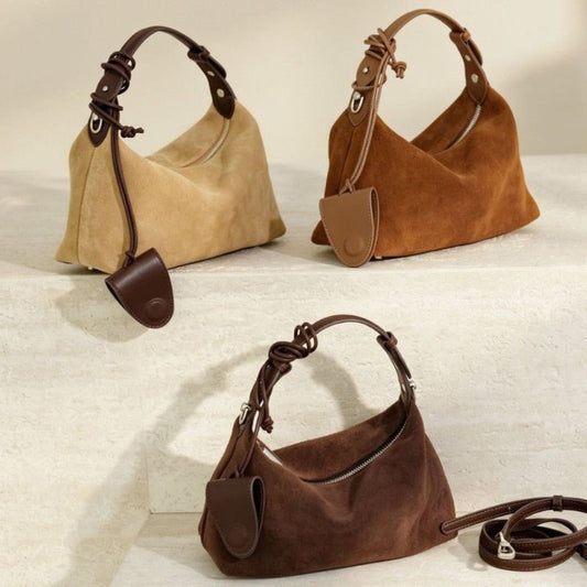 Sandblasted Cowhide Fashion Shoulder Bag - zoraflux