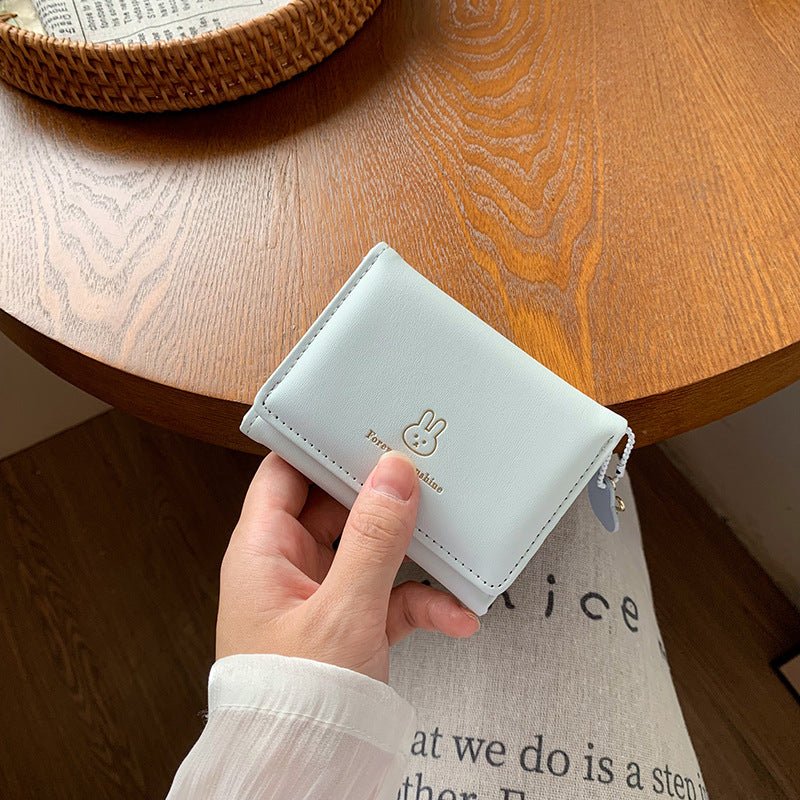 Short and cute rabbit student wallet - zoraflux