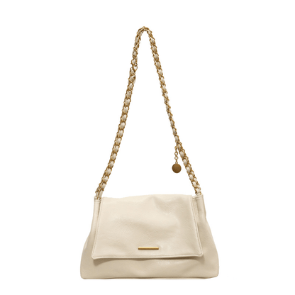 Simple chain large-capacity underarm tote bag - zoraflux