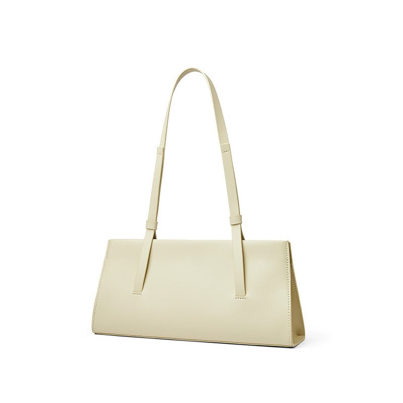 Simple French leather women's shoulder bag - zoraflux