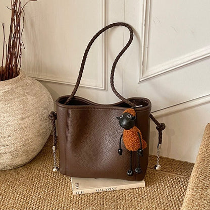 Simple gift cute lamb pendant handbag - zoraflux