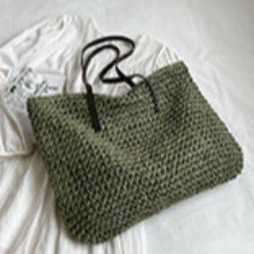 Simple large - capacity woven tote bag - zoraflux