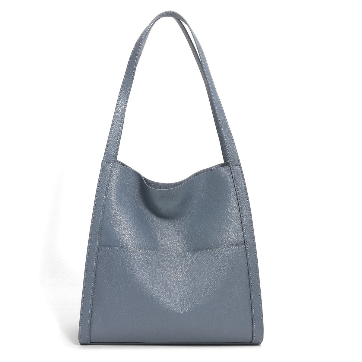 Simple leather patchwork single - shoulder bag - zoraflux