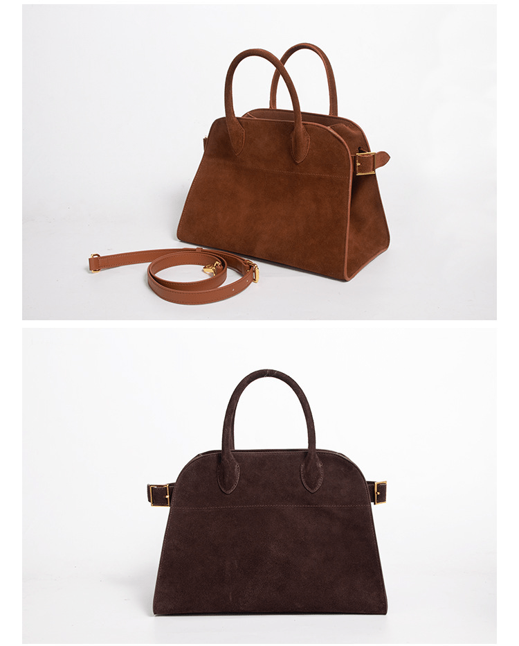 Simple suede multi - sized handbag - zoraflux