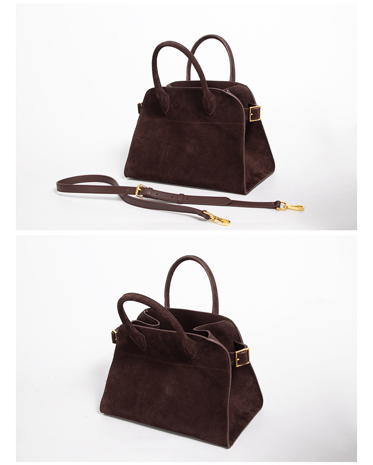 Simple suede multi - sized handbag - zoraflux