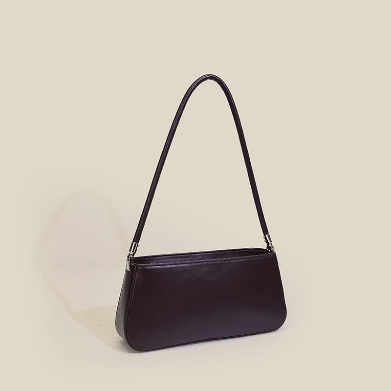 Simple Texture Baguette-shaped Shoulder Bag for Commuting - zoraflux
