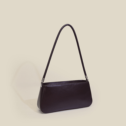 Simple Texture Baguette-shaped Shoulder Bag for Commuting - zoraflux
