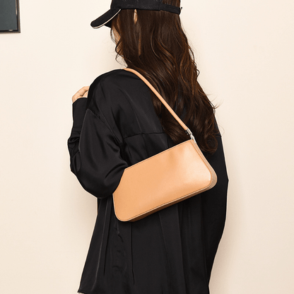 Simple Texture Baguette-shaped Shoulder Bag for Commuting - zoraflux