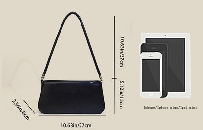 Simple Texture Baguette-shaped Shoulder Bag for Commuting - zoraflux